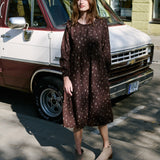 LEILA tiered linen dress