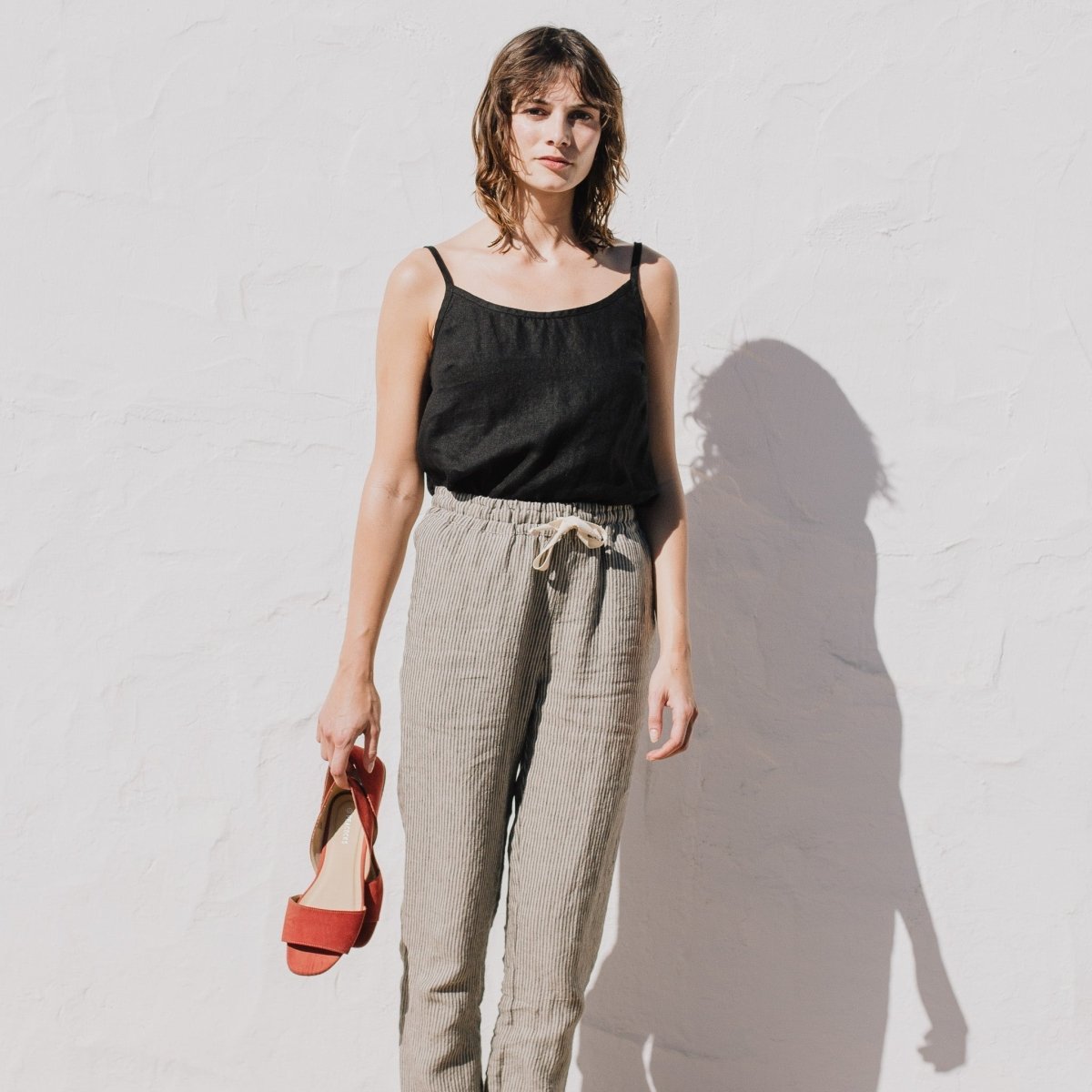 ATHENS drawstring linen pants - notPERFECTLINEN