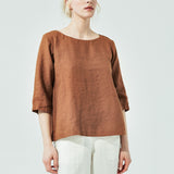 JANUARY loose linen top