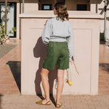 MORCOTE high-waisted linen SHORTS - notPERFECTLINEN