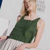 PERCE cropped linen top