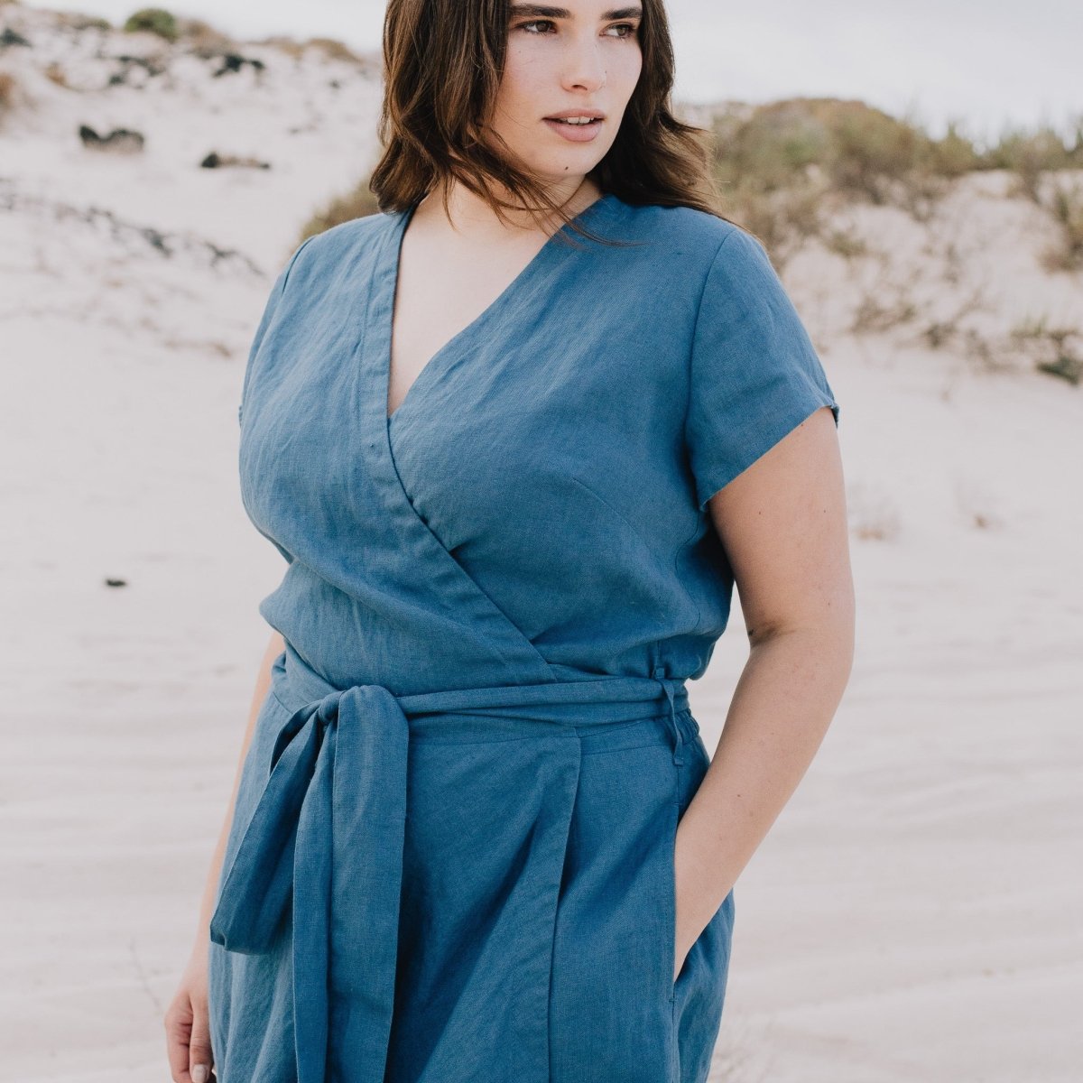 CANNES-2 wrap linen dress - notPERFECTLINEN