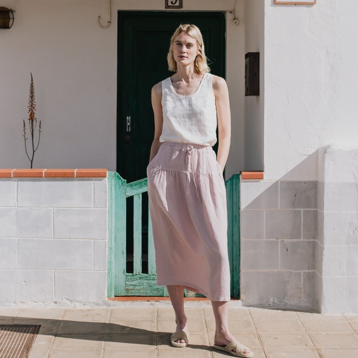 PORTO linen tank top - notPERFECTLINEN