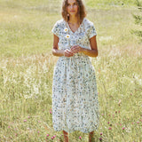 REINE waisted linen dress