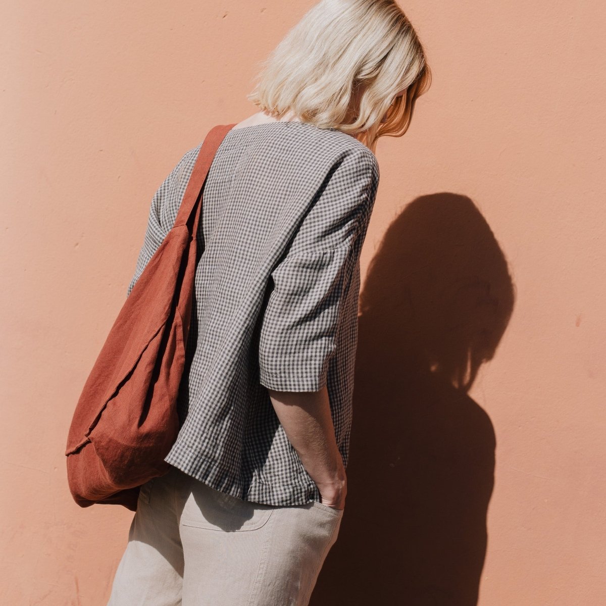 OLD LONDON V neck oversized linen top - notPERFECTLINEN