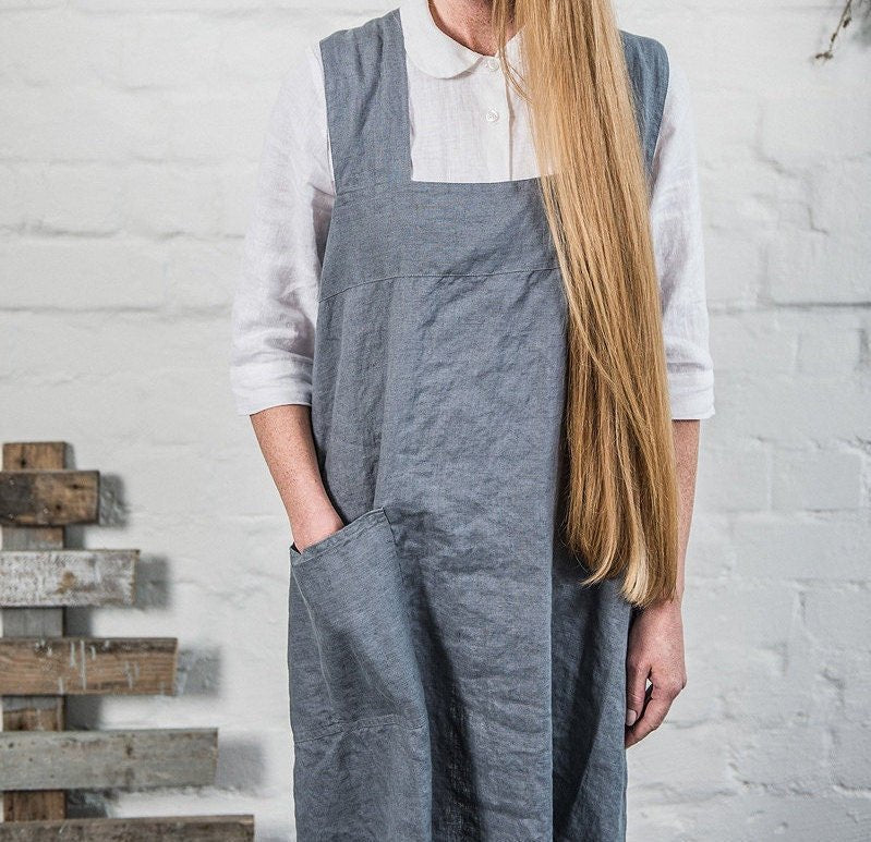 Linen Apron - Pinafore - notPERFECTLINEN EU