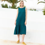 PATNA drop ruffle linen dress - notPERFECTLINEN EU