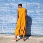 PATNA drop ruffle linen dress - notPERFECTLINEN EU