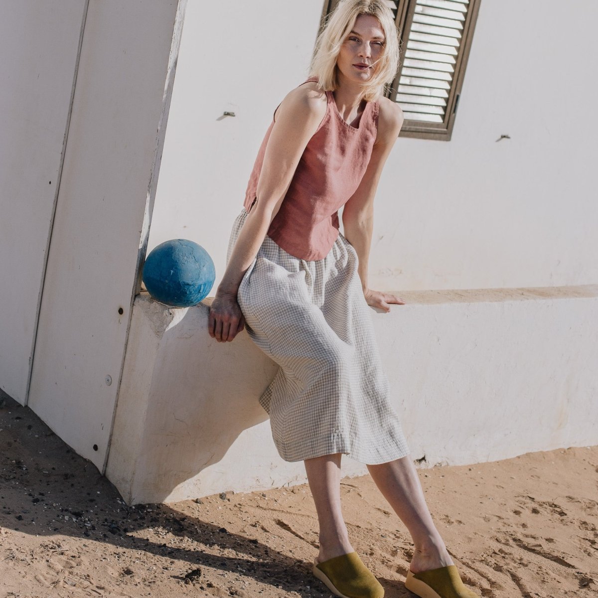 SION gathered linen skirt - notPERFECTLINEN