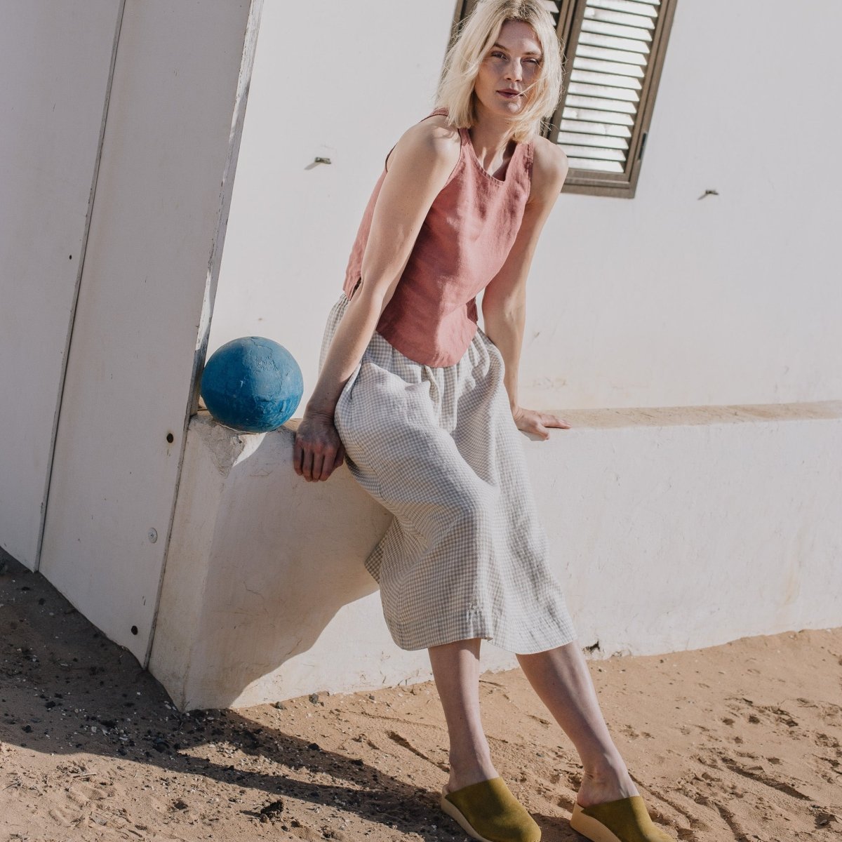 SION gathered linen skirt - notPERFECTLINEN EU