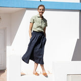 SION gathered linen skirt - notPERFECTLINEN EU