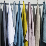 Linen Waffle Bath Towel Gift Sets in Aqua Green - notPERFECTLINEN EU