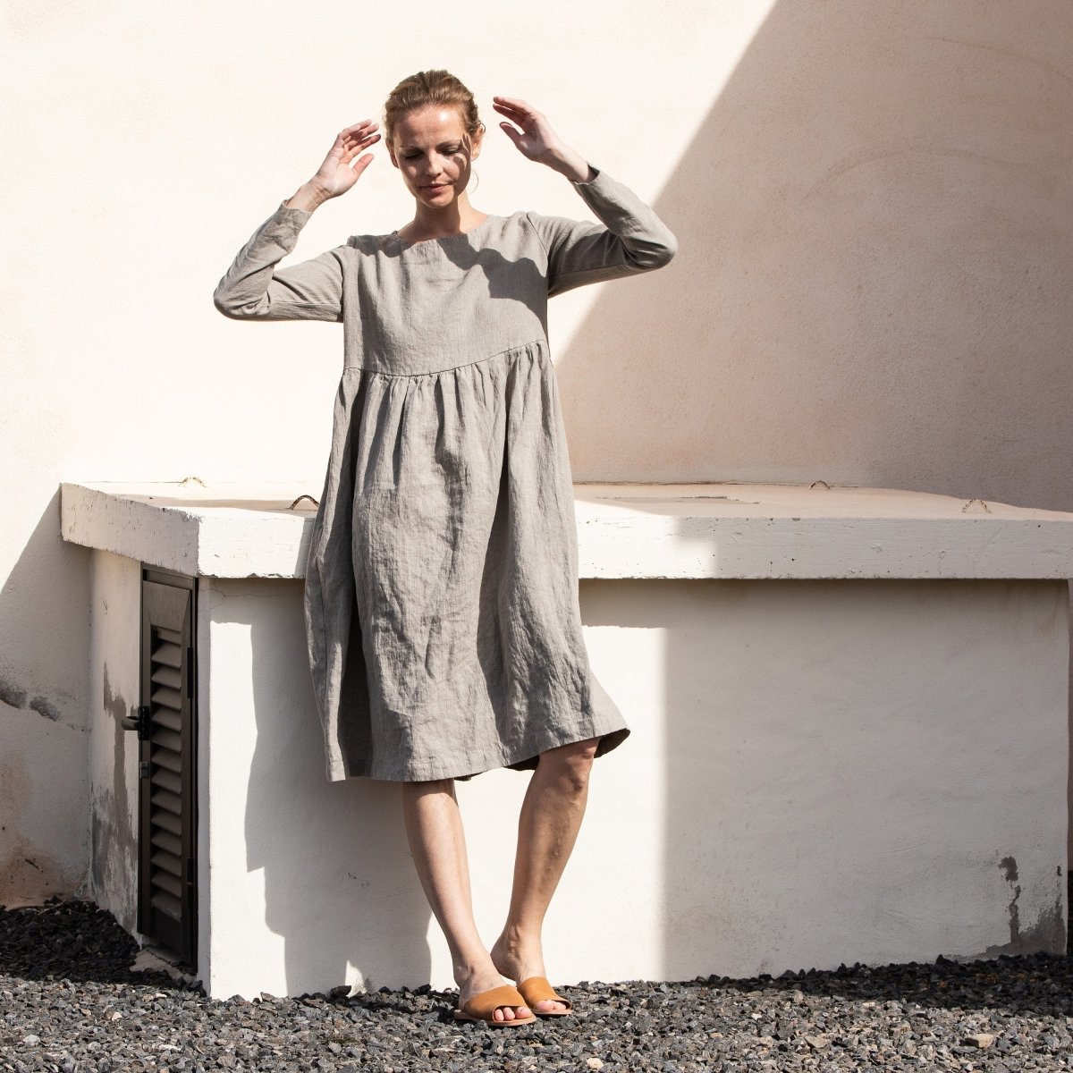 Maxi EMILIE loose linen dress - notPERFECTLINEN EU